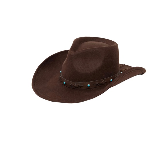 Frye Brown Cowboy Hat w/Studded Band - NWT - Picture 1 of 1